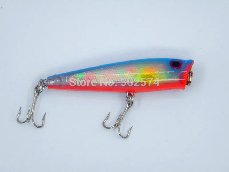 4 шт./лот лазер пластиковые рыболовные приманки рыбы искусственный поппер япония