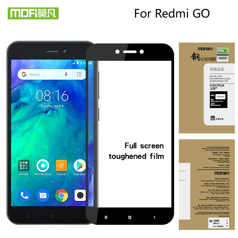 

Для Redmi GO Mofi Premium 2.5D Закаленное стекло пленка Взрывозащищенная Защита экрана для XIAOMI Redmi GO цветная защитная пленка