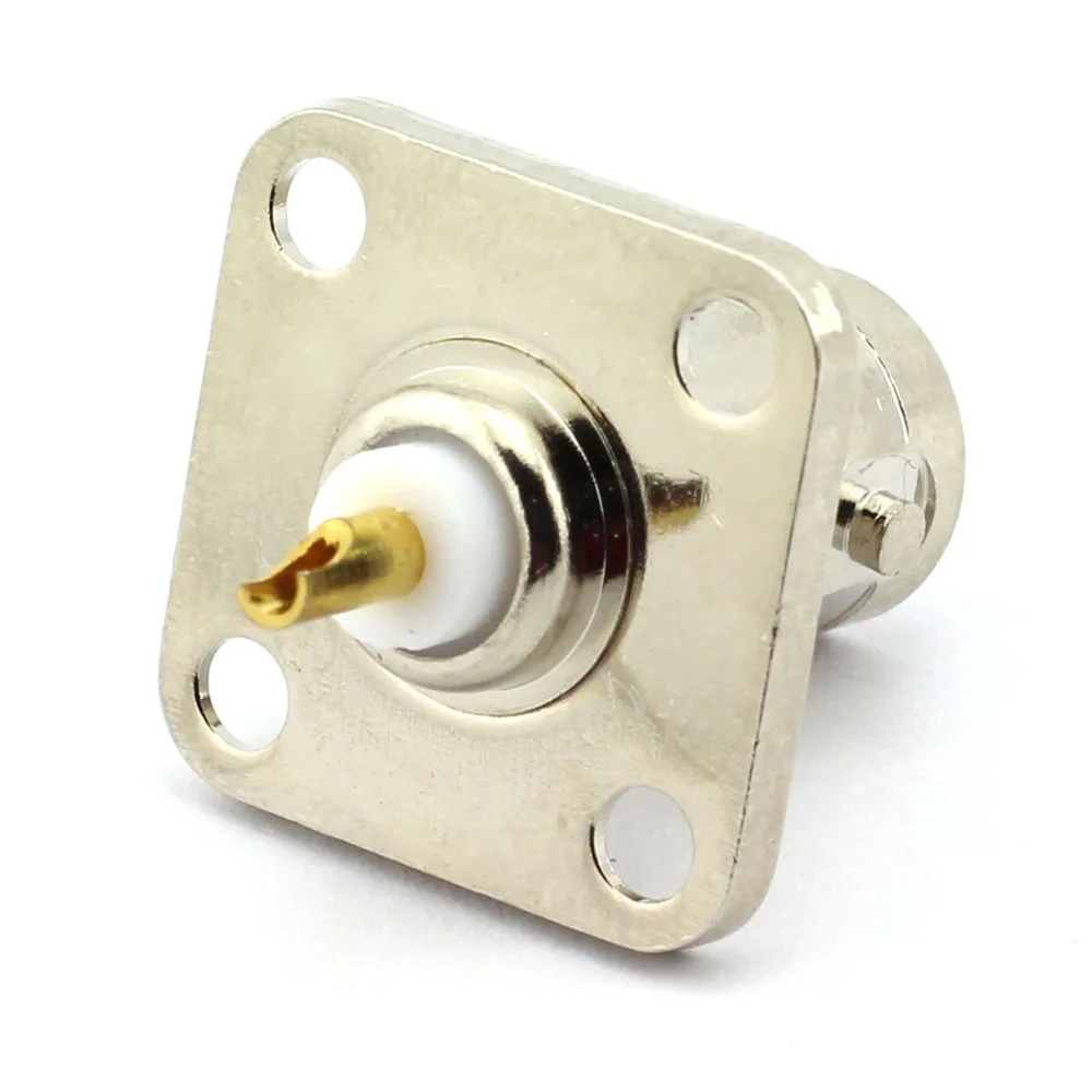 BNC Женский 4 отверстия Панель Крепление припоя Разъем RF коаксиальный адаптер