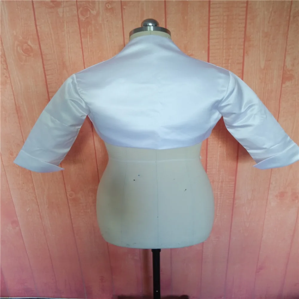 Ruthshen новый свадебный Атласный топ с воротником и рукавом три четверти Bolero DS0625|sleeve