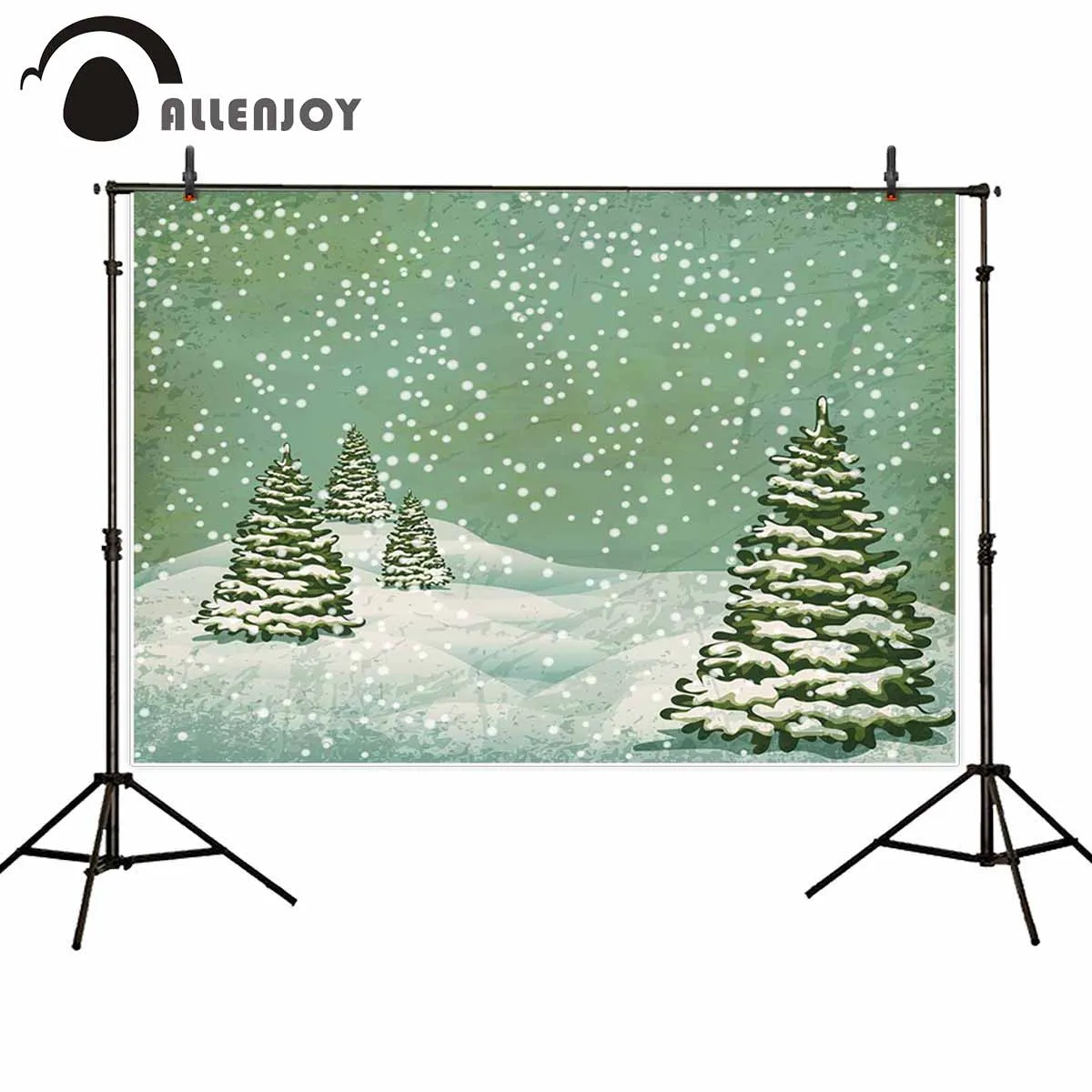 Фон для фотосъемки Allenjoy Рождественская сосна снег дети фон реквизит фотография |