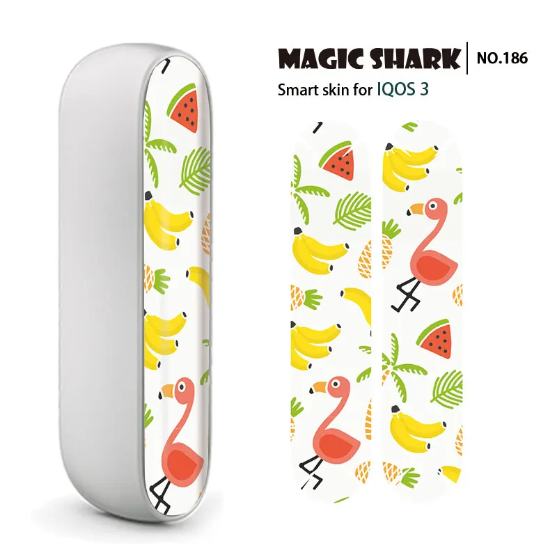 Волшебная Акула Зебра змея армия Фламинго супер герой стерео стикер чехол для IQOS