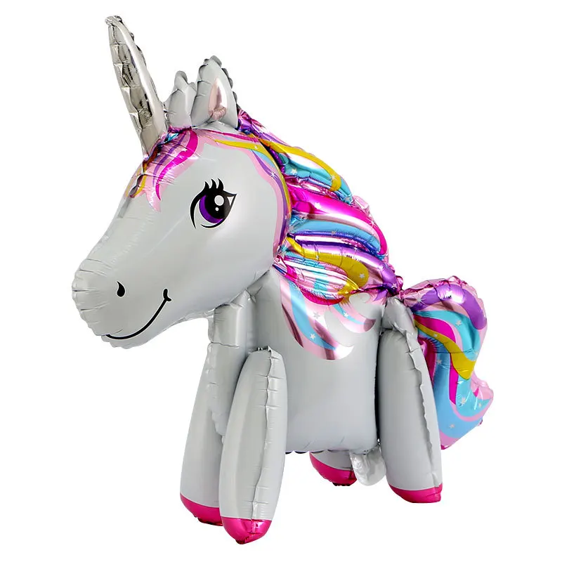 Unicorn colorful День рождения воздушные шары розово-золотые шары из фольги в виде цифр 1 2 3 4 5 6 7 8 9 лет Happy День рождения украшения дети клипсы для воздушных шаров - Цвет: Unicorn colorful