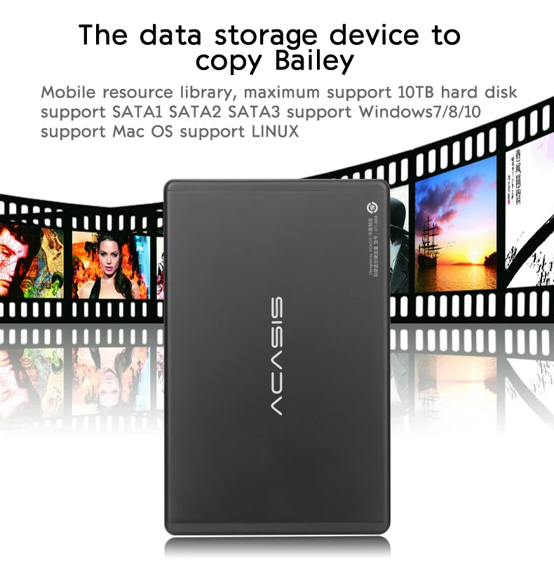 ACASIS DT-3608 SATA последовательный порт для USB3.0 мобильный жесткий диск массив RAID жесткий диск коробка Настольный 3,5 дюймов двойной жесткий диск