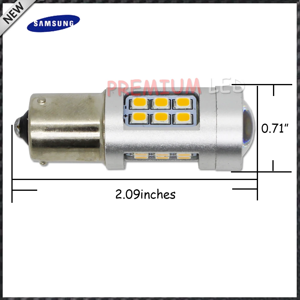 Ijdm Желтый янтарь ошибок 2835 LED 1156 P21W светодиодные лампы для автомобилей спереди