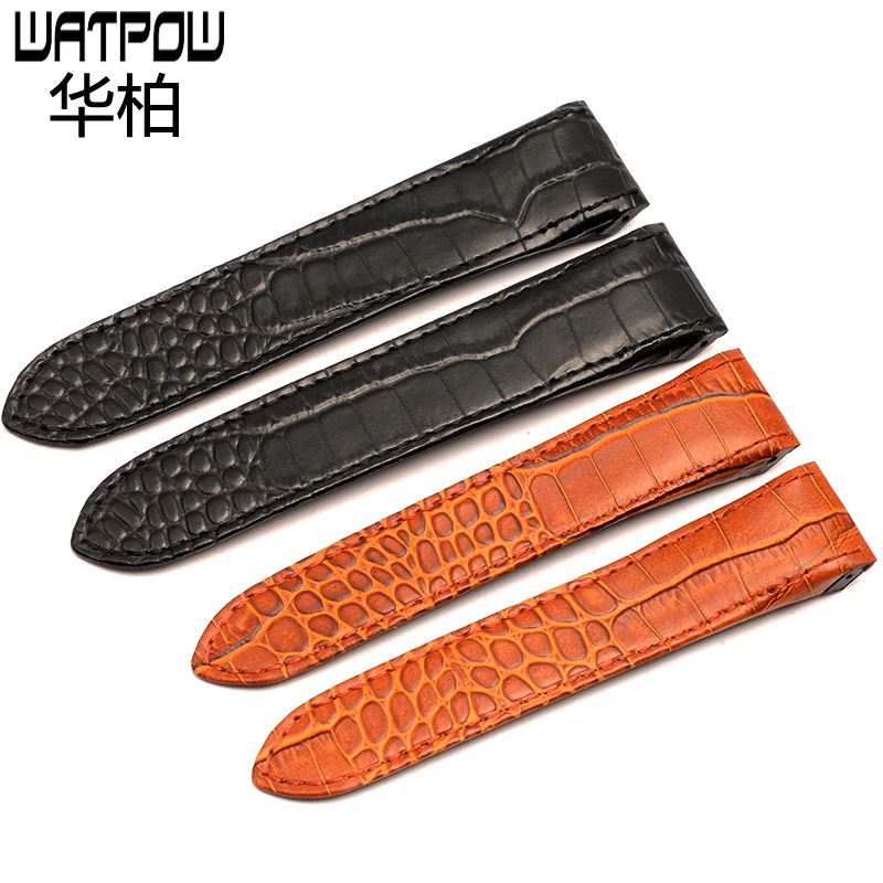 Высокое качество кожаный ремешок для часов 20 мм 23 черный коричневый Картье