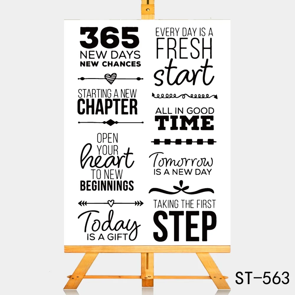 

AZSG 365 days, every day is a good day Clear Stamps For DIY Scrapbooking Rubber Stamp/ Seal Paper Craft Clear Stamp Card Making