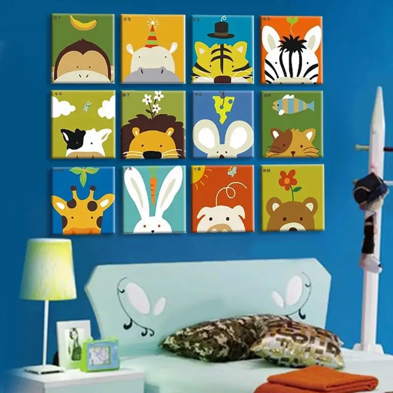 20*25 см цифровая картина маслом diy Ручная роспись мини мультфильм аниме раскраска