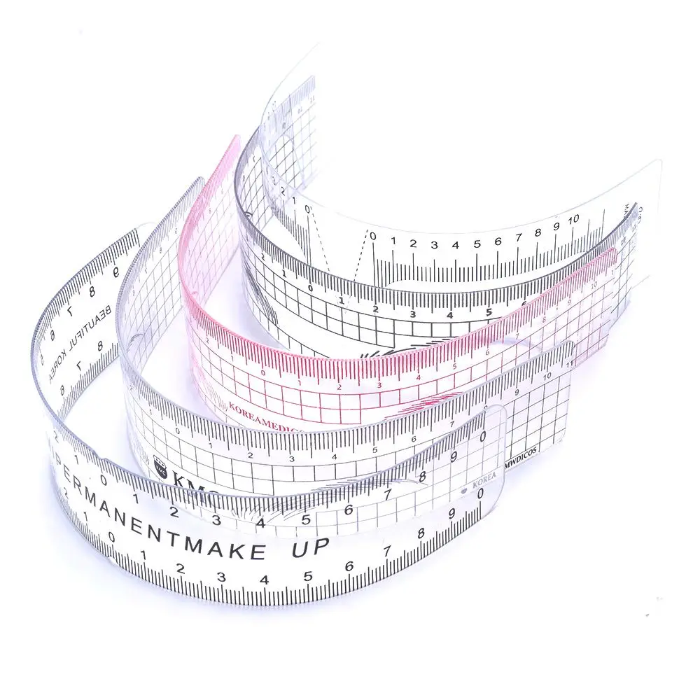 1 шт. многоразовые! Полупостоянная трафарет для бровей Макияж измерения линейка