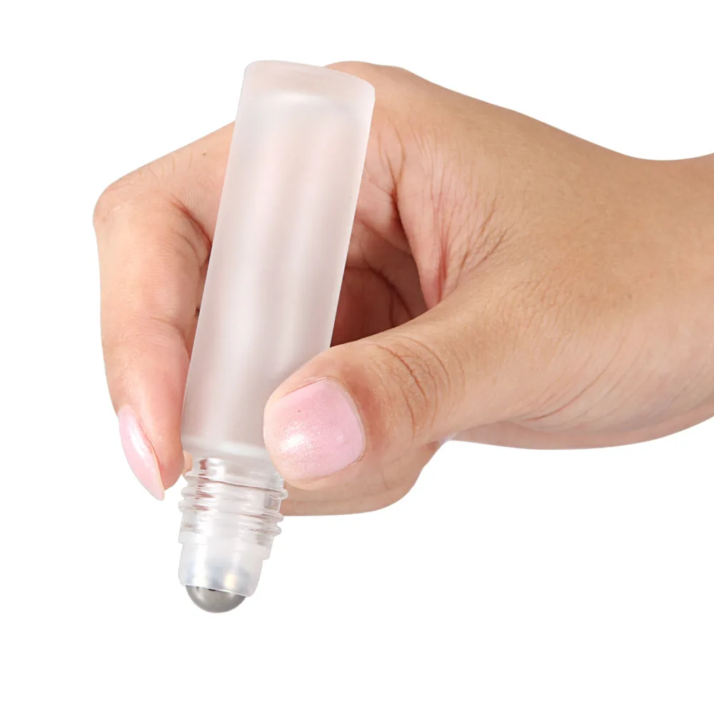 10ml Roller Bottles for Essential Oils 24 Pack Frosted Glass Roll on with Metal Balls Key Tool | Красота и здоровье
