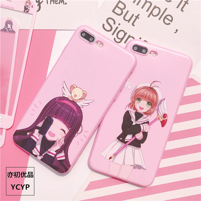 Чехол для iphone XR Cardcaptor Sakura+ пленка для экрана из закаленного стекла для iphone X XS Max 7 8 plus 6 S plus Sailor Moon+ ремешок