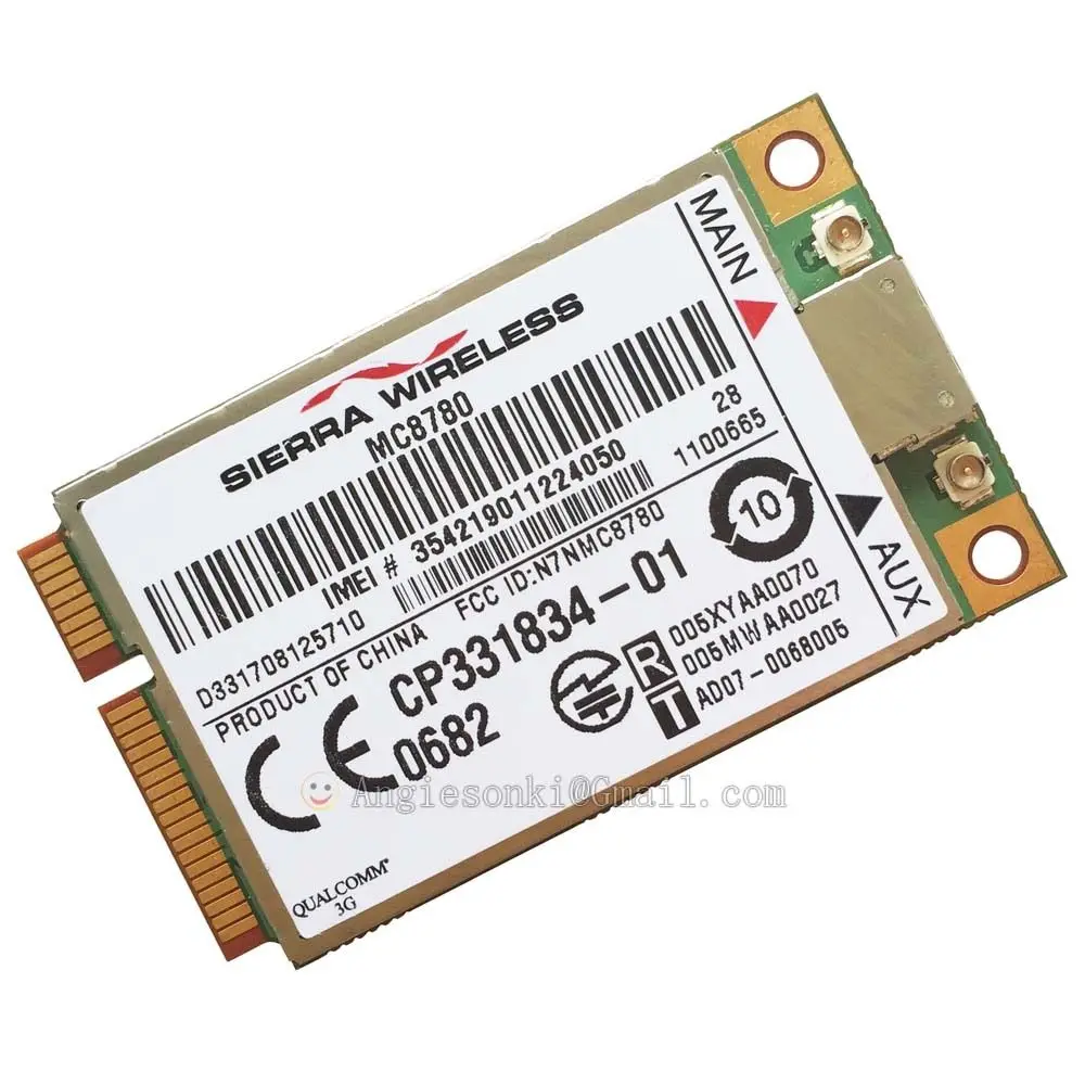 Разблокированный Sierra MC8780 3G Wi-Fi беспроводная карта WWAN 7 2 Мбит/с PCI-E Mini HSPA + HSDPA UMTS GPRS