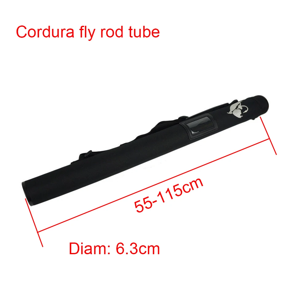 Aventik Super Light Quality Hard Cordura Fishing Rod Case With Carry Strap Fly Rods Tube New Fishing Rod Packing Bag