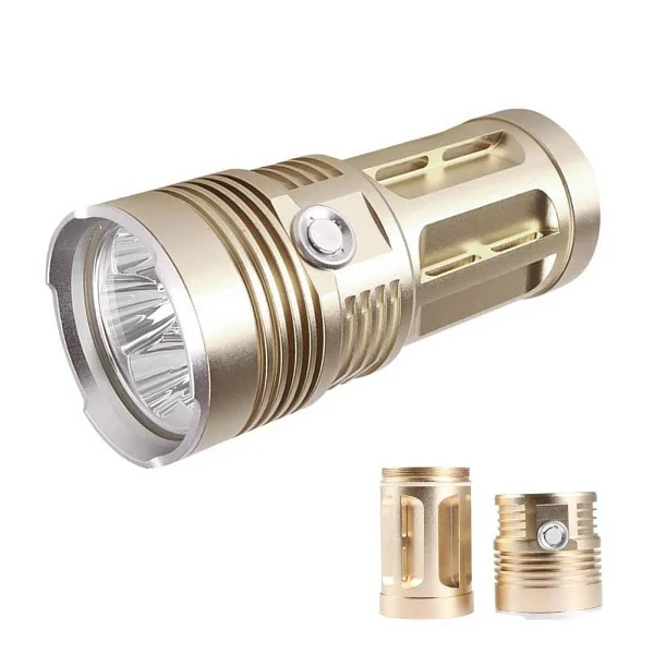 2016 Портативный Факел Прожектор для Рыбалки Изучение 5 Режимов Золото 8T6 Фонарик