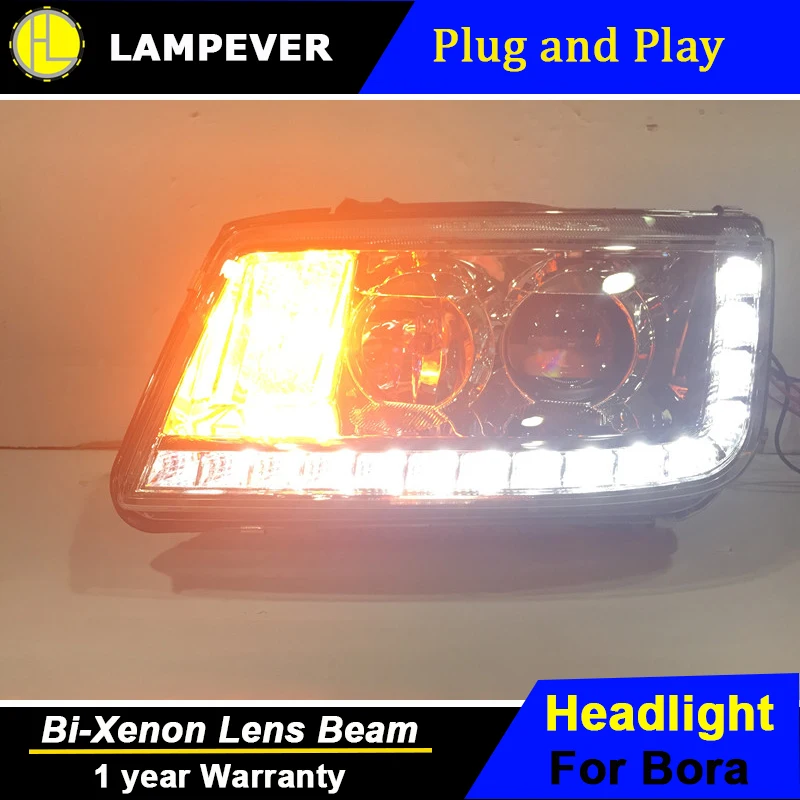 Lampever Стайлинг для VW Volkswagen Bora головной светильник 2001 2005 s светодиодные фары бар Bi