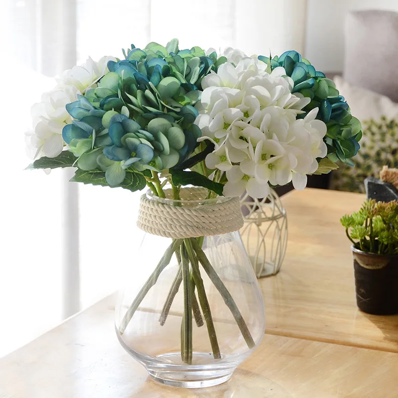 Элегантные Искусственные цветы гортензии ручной работы для свадьбы/Европейская