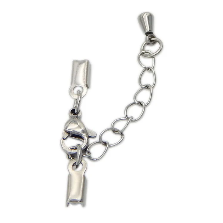 Нержавеющая сталь ленты щипцы 3 мм ювелирные изделия шнур Конец Крышки с омаром