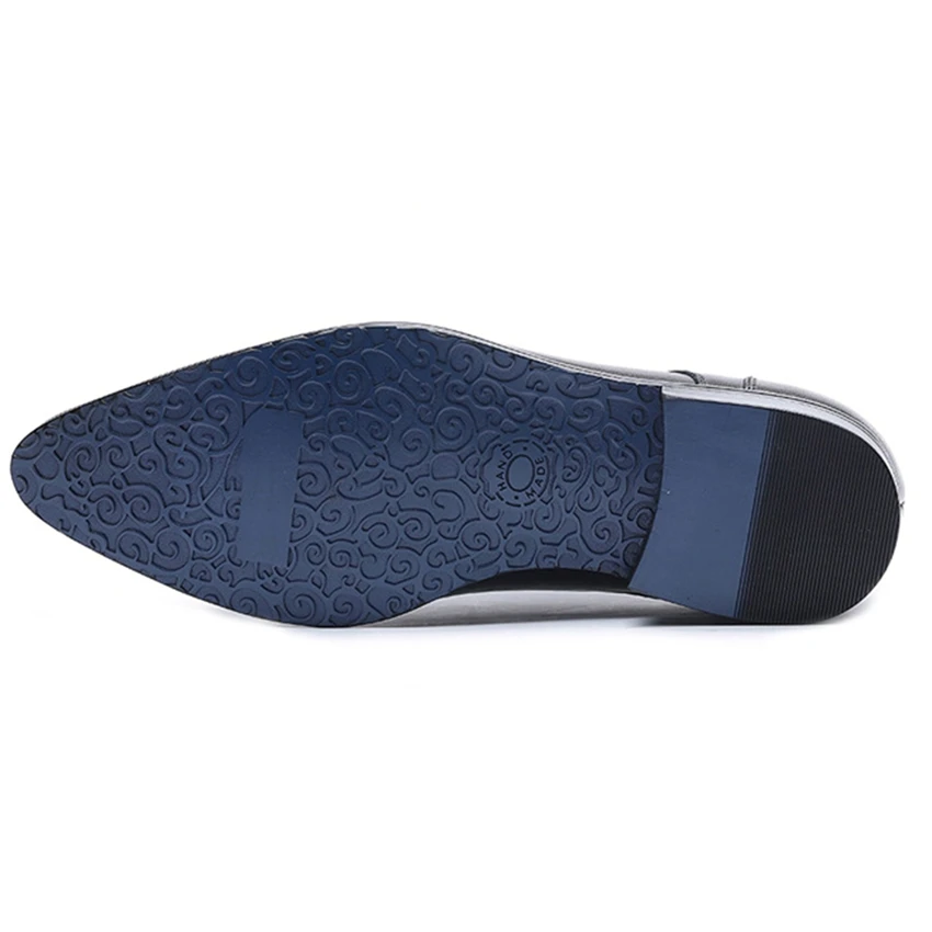 

Italian Designer Genuine Leather Formal Dress Man Derby Shoes Pointed Toe Handmade Men's Banquet Wedding Oxford For Male SG166