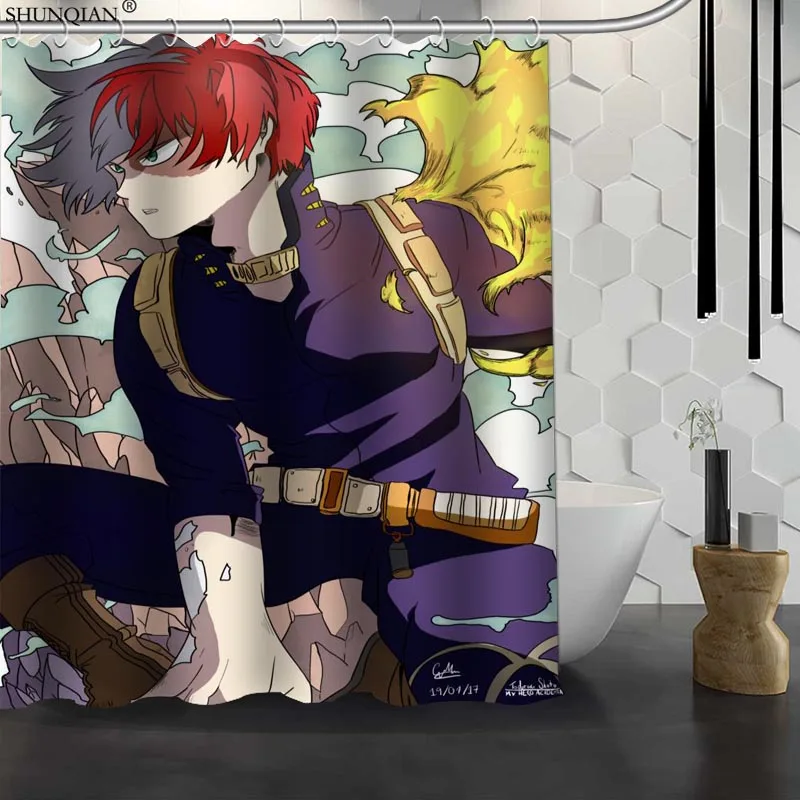 Новый Boku no Hero academic изготовленный на заказ занавеска для душа водонепроницаемая
