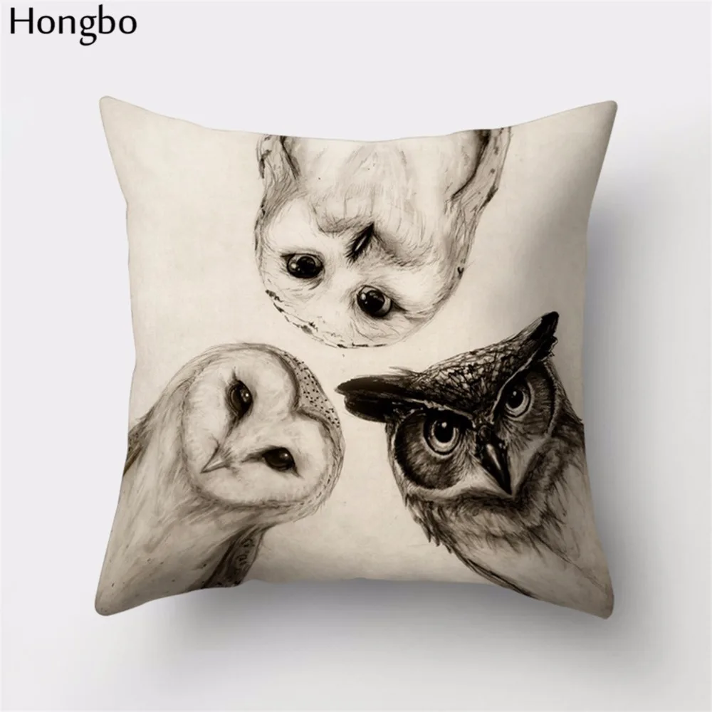 Hongbo 1 шт. мультфильм сова подушка чехол полиэстер подарок на день Святого