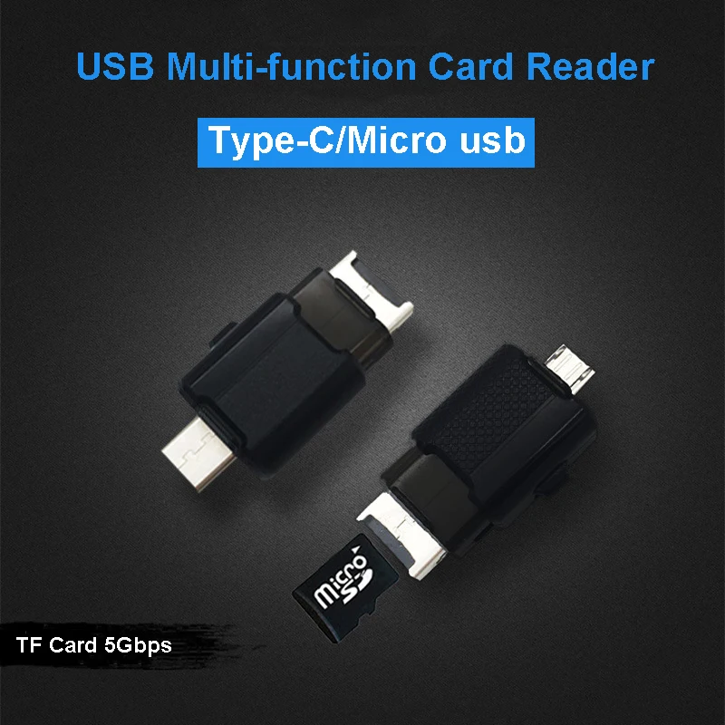 Vmonv 2 в 1 USB 0 Type C / Micro и OTG устройство для чтения карт памяти высокоскоростной TF micro SD
