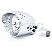 Мотоцикл пользовательские хромированные фары для Honda Shadow Aero Phantom VLX 750 1100 YAMAHA SUZUKI KAWASAKI Высокая Низкая головка луча света