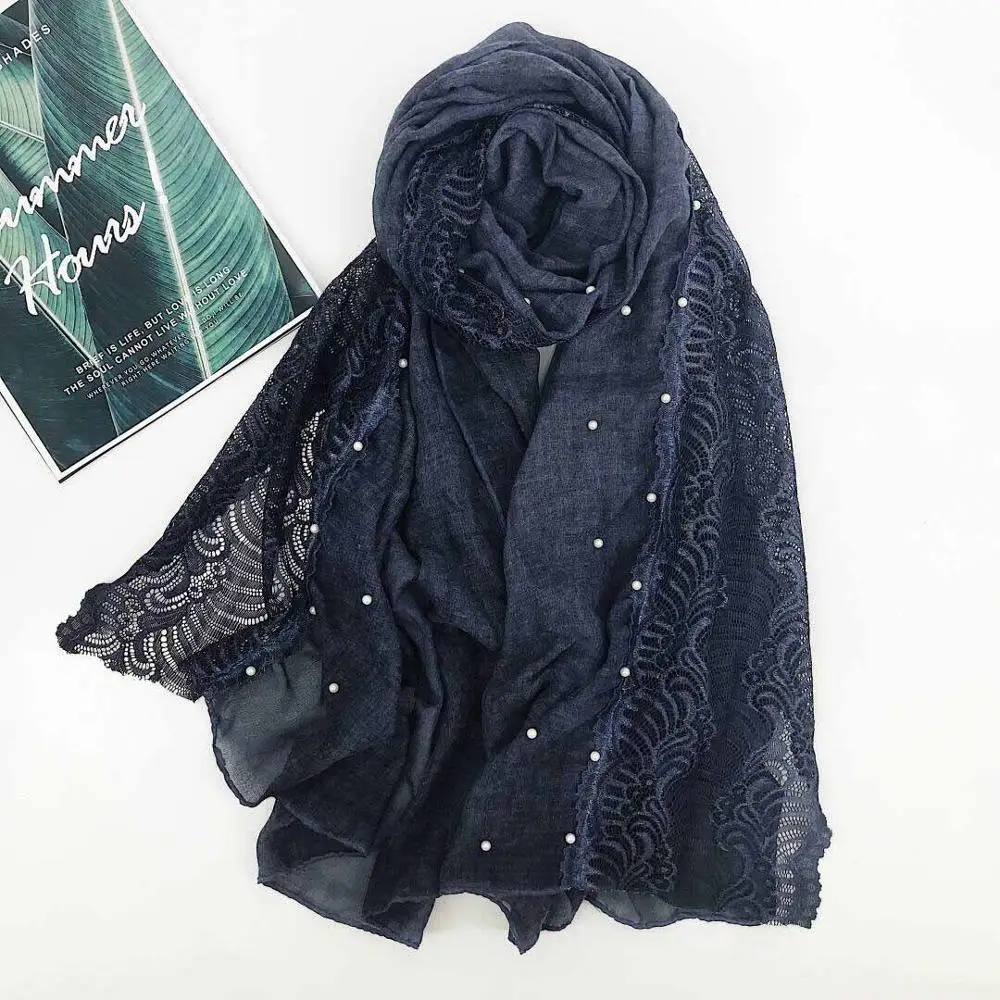 2019 Дамская Мода Кружева цветочные бусины Patchwock вискоза шаль шарф для женщин