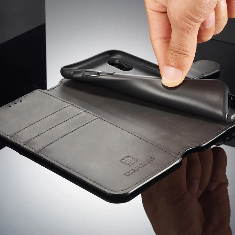 DG. Ming кожаный чехол для iPhone 8 6s 7 plus сумка телефона чехол-бумажник Apple XS Max X XR