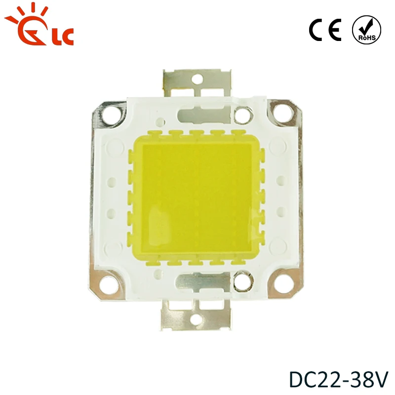 Высокая Мощность COB светодиодный чип 10 Вт 20 30 50 70 100 DC 22 V 32 SMD чипы теплый белый свет