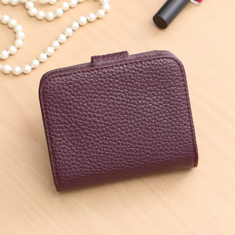 Роскошный кошелек Bacisco из мягкой кожи с застежкой маленький клатч для девочек