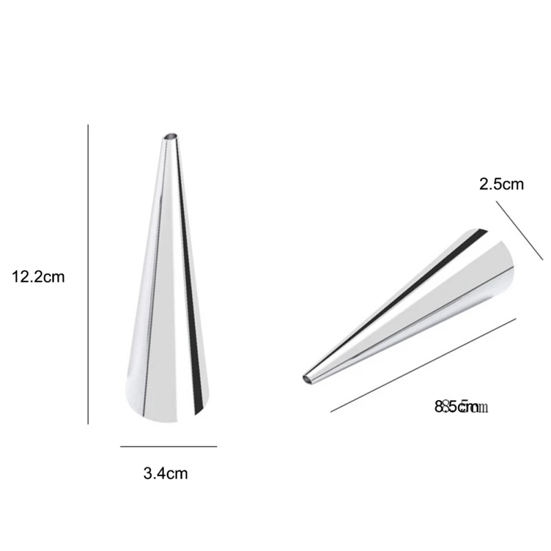 Коническая трубка из нержавеющей стали спиральные формы для Круассанов рожковая
