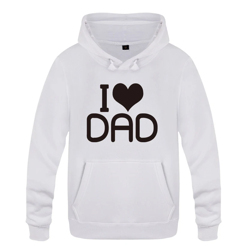 

Худи мужское флисовое с капюшоном и надписью «I Love You Dad»