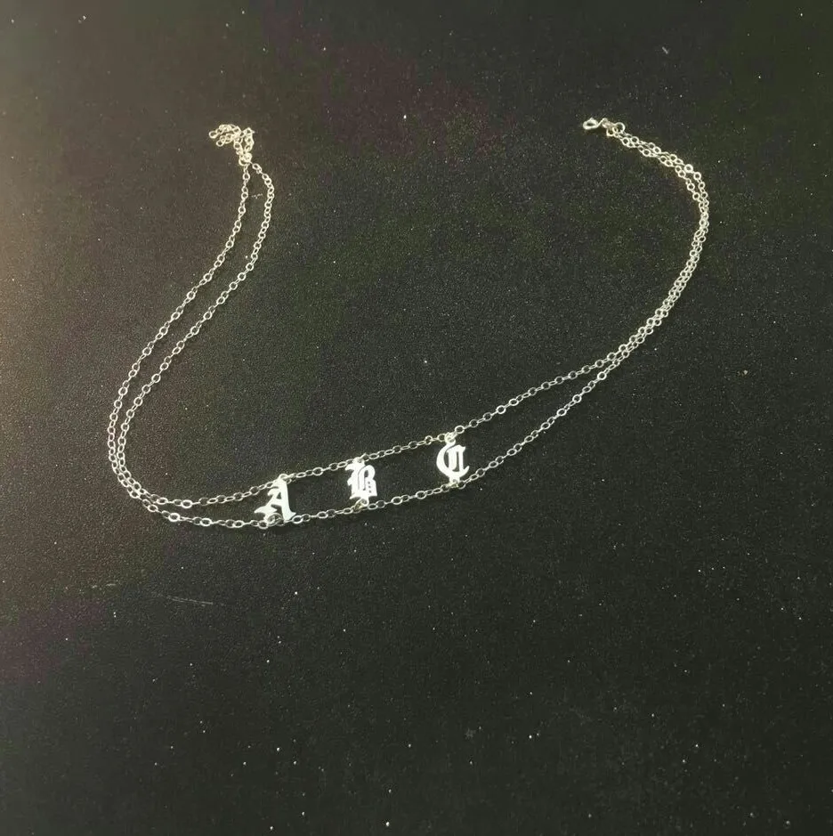 Массивное Серебряное ожерелье-чокер с подвеской 3 дюйма персонализированное