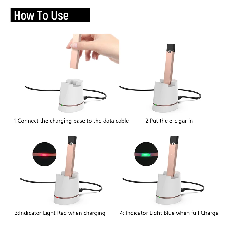 Universal Compatible Charger Magnetic Adsorption USB Cable Fast Charging Base For JUUL Cigarette Accessories Battery Device | Электроника