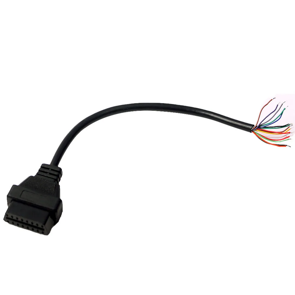 OBD2 16pin гнездовой разъем для открытия OBD кабеля OBDII ii ODB2 16 pin 2 адаптер 30 см Длина