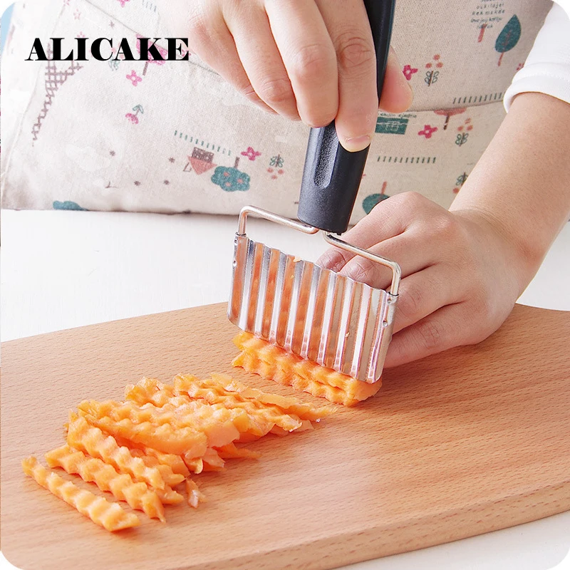 Овощерезка картофель фри резак слайсер измельчитель волнистый нож Креативные