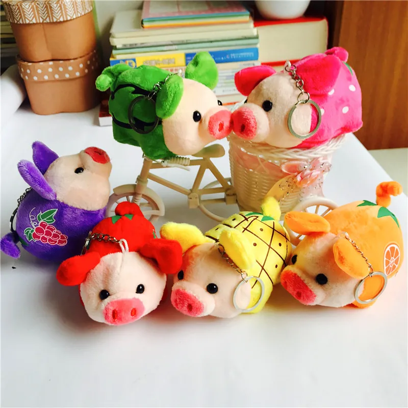 13 см мягкие животные милые плюшевые игрушки с фруктовым поросенком Kawaii для