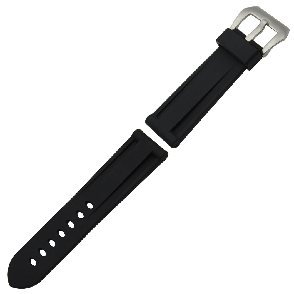 Топ силиконовый резиновый ремешок для часов 24 мм Panerai PAM Luminor Radiomir Watch Band 316L