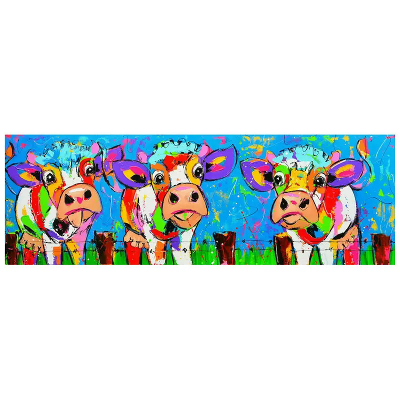 

5d diamond painting three colored cow pattern home decoration full square / full round drill mosaic diamond embroidery gift
