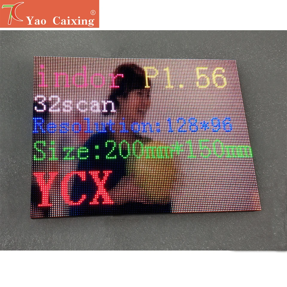 Yao Caixing P1.56 светодиодный дисплей высокого разрешения 4k 200x150 мм Светодиодная панель