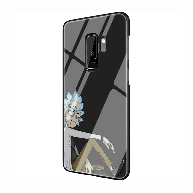 G8 Рик и Морти закаленное Стекло чехол для телефона для samsung S7 край S8 S9 S10 Plus Note 8 9 A10 20 30 40 50 60 70 - Цвет: G8
