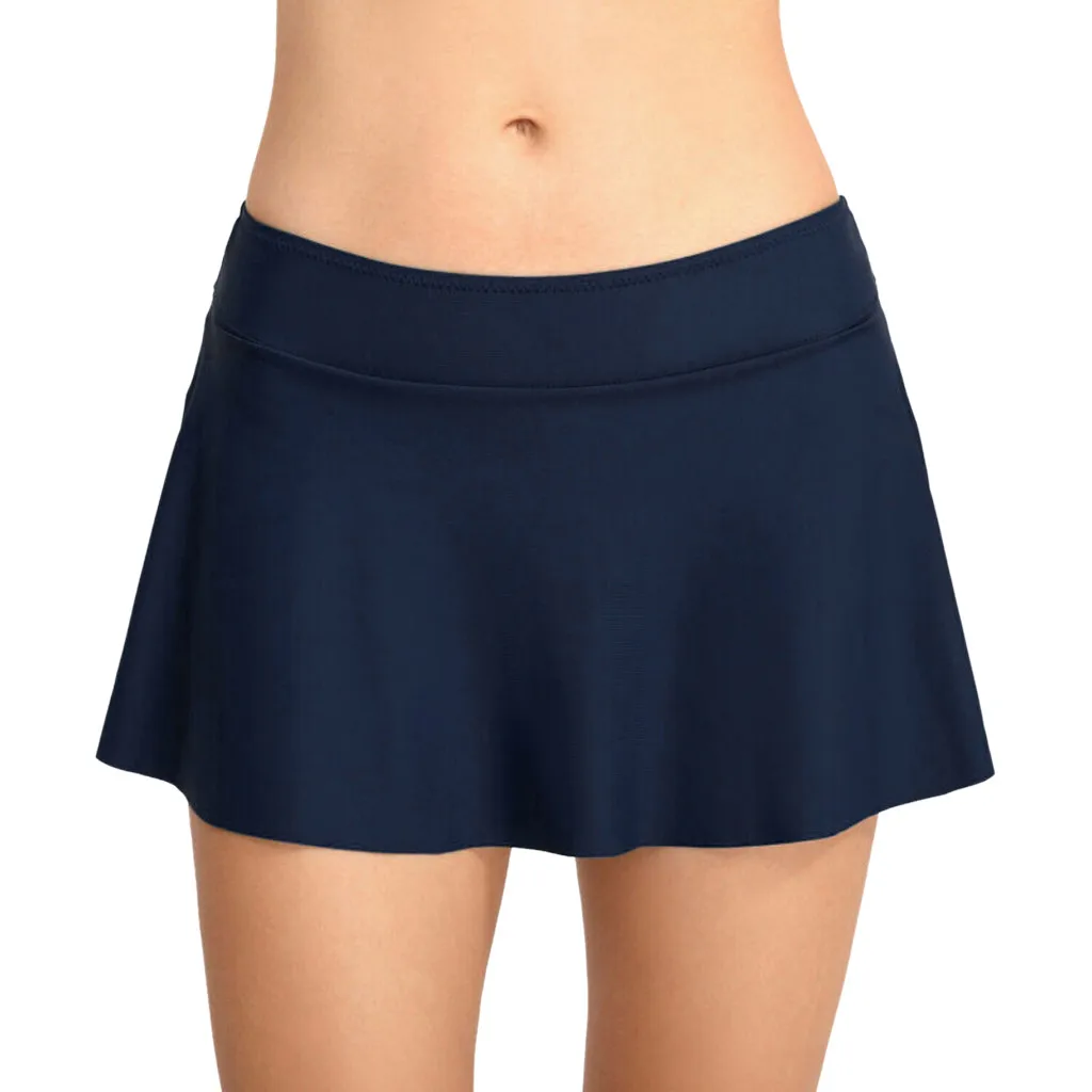 Dark Blue Женская юбка для плавания бикини нижняя одежда для плавания летние пляжные шорты нижняя часть Бразильский купальный костюм одежда для плавания короткая de bain femme - Цвет: Dark Blue