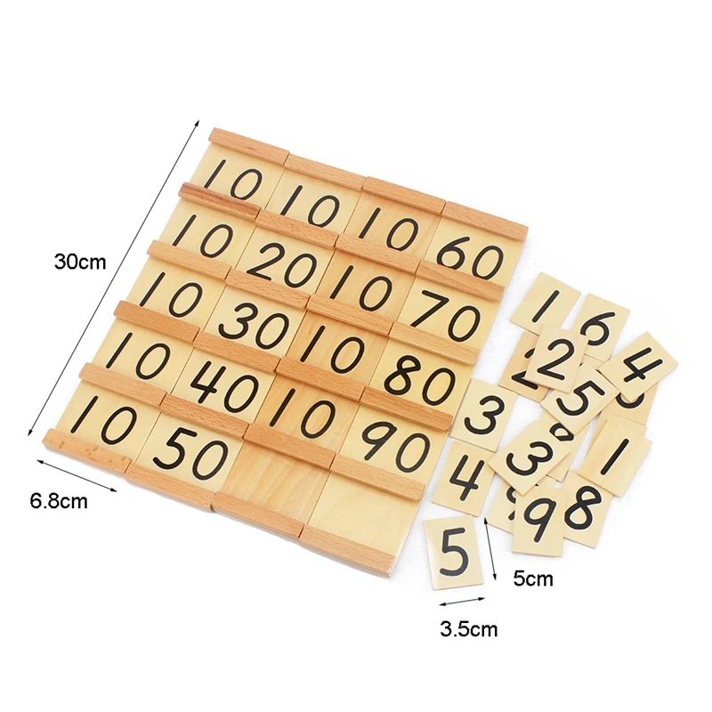 Tablero de madera Montessori para adolescentes y Tens, juguetes de barra con cuentas de Color para ni&ntilde;os, entrenamiento preescolar para la primera infancia, versi&oacute;n sencilla-5