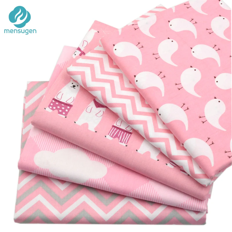 5 pcs/lot 40x50cm Pink Color Cotton Fabric for Patchwork Quilts Cushions Telas Sewing Tissue DIY Crafts Tilda Cloth|fabric patchwork quilts|fabrics