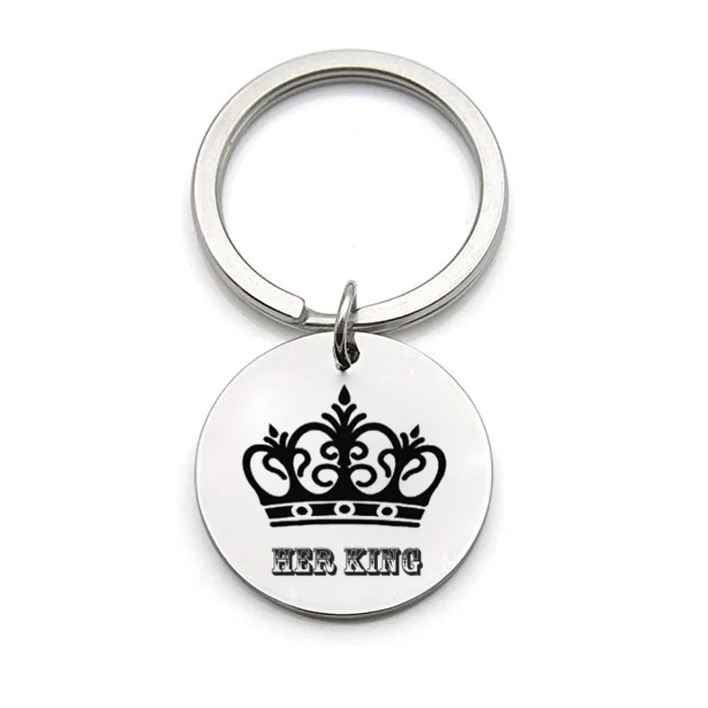 Подарки на день Св. Валентина Брелок ее King His queen пары ювелирные изделия