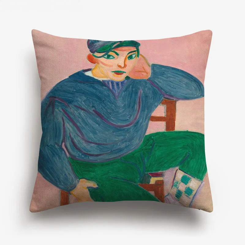 L Henri Matisse картины наволочки для подушек женщина с шляпой открытое окно художественная Подушка Чехол для дивана декоративная наволочка чехол - Цвет: L