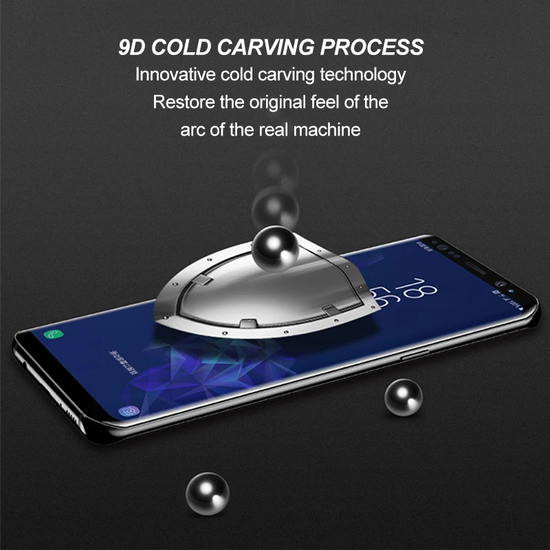 Закаленное защитное стекло 9D для Samsung Galaxy S9 S8 Plus note 8 9|Защитные стёкла и плёнки