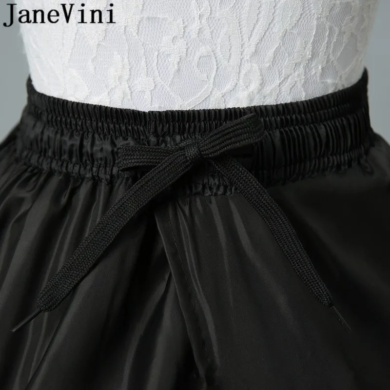 JaneVini 2019 Big Petticoat 6 Hoops Ball Gown Black Crinoline White Women Wedding Dress Underskirts Bride Underwear | Свадьбы и