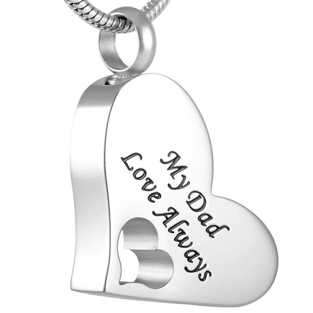 

MJD8529 My Dad Love Always Cremation Jewelry Memorial Dad Pendants Ashes Necklace