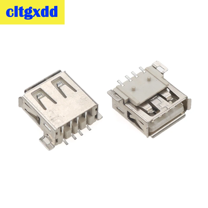 Cltgxdd 2 10 шт гнездо USB AF SMD соединитель полный большой 4PIN Тип мама интерфейс для